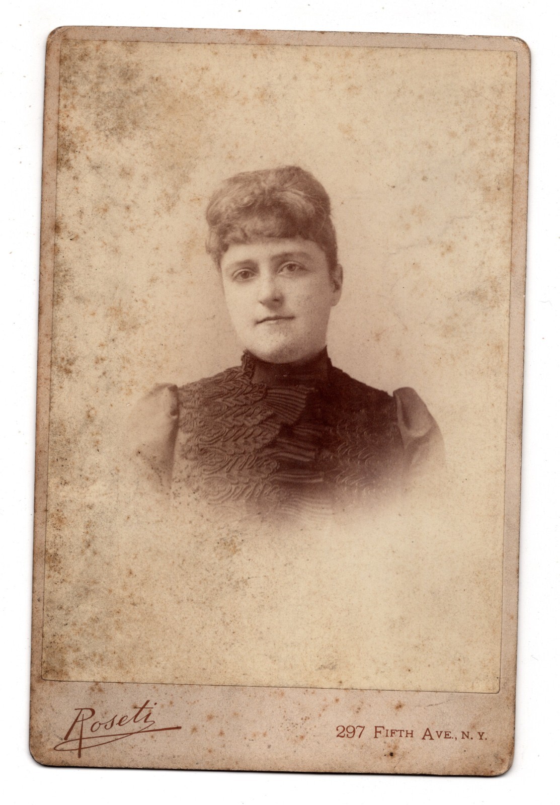 C. 1890 CABINET CARD SUSAN DRAPER DAUGHTER OF CONFEDERATE GENERAL WILLIAM DRAPER