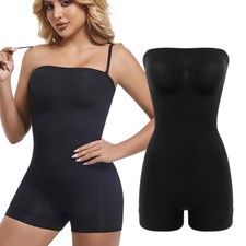 Strapless Shapewear Bodysuits for Women Tummy Control Body Shaper Bandeau Top UK