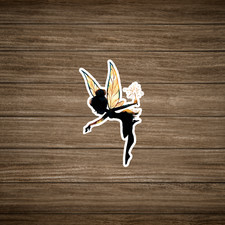 Whimsical Fairy Silhouette Sticker - Magical Fantasy Art Decal 124