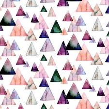 P&B Textiles - Gemstones - Spaced Triangles - Multi, Fabric BTY