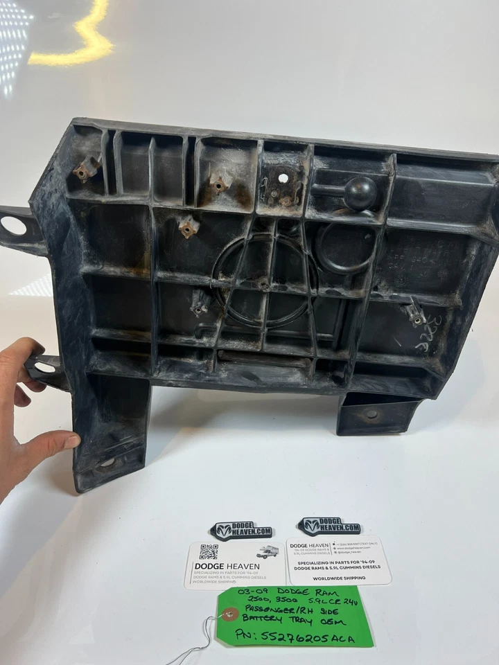 Bandeja de batería derecha para pasajero Dodge Ram Cummins 2003-2009 OEM 55276205ACA 2500 3500 Foto 4 de 4