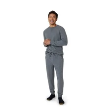 NWT Eddie Bauer Mens 2-Piece Lounge Set Top & Jogger Pants (Dark Grey ) LARGE