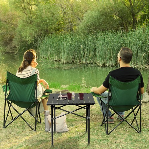 New Portable Outdoor Folding Camping Table Ultralight Collapsible Table Black - Picture 3 of 9