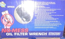 Strategic Tools & Equipment No-Spill Mess  Oil Filter Removal Cup Wrench. OFR02