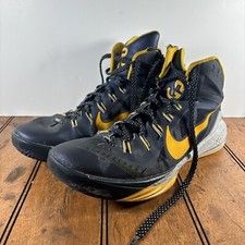 Nike Hyperdunk PG Shoes Size 11 Mens Boys Basketball Athletic Sports Blue Yellow
