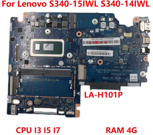 LA-H101P For Lenovo IdeaPad S340-15IWL S340-14IWL Motherboard I5 I7 CPU 4GB RAM