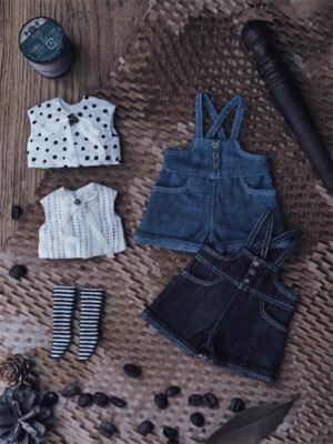 BJD Blythe 1/6 Doll Outfits Only Jeans Shorts/Top/Socks for OB22/24 Doll Clothes