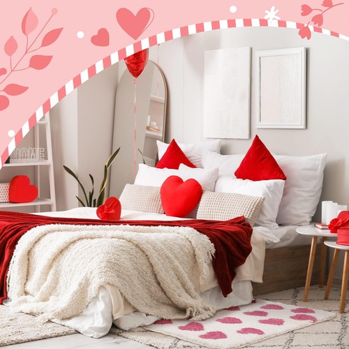 Heart Bath Mat Heart Shaped Rug Valentine's Day Bathroom Decor Non-Slip Absor... - Picture 7 of 7