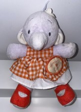 Humphrey's Corner Purple Elephant Plush 6 In Rattle Stuffed Toy Sally Hunter