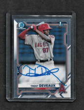Trent Deveaux 2020 Bowman Chrome  - Auto Prospect! - #  CPA-TD / LA Angels