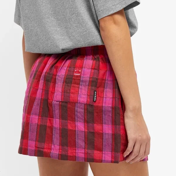 Flannel check cheap skirt