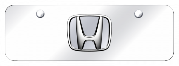 Honda Emblem 3D Chrome Logo Mirror Polished Mini License Plate Official Licensed