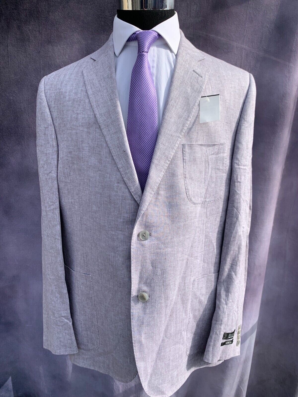 ⭐️ NEW SAKS FIFTH  AVENUE SLIM MANZONI LINEN  SPORT COAT JACKET LARGE 42 ⭐️