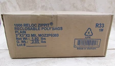 1000 PACK Reloc Zippit Bags 3" X 3" Zip Seal Lock Clear 2mil Poly Slide Lock