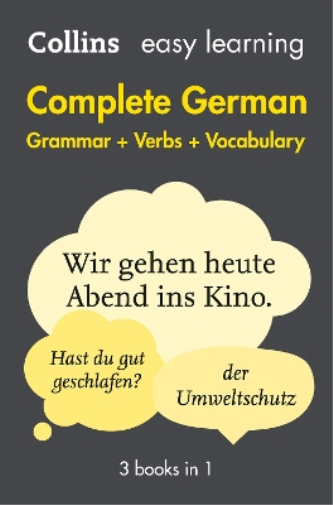 Easy Learning German Complete Grammar, Verbs and Vocabulary (3 books (Tascabile)