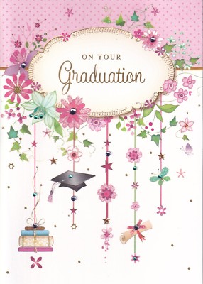 PAPYRUS GRADUATION CARD NIP MSRP $5.95 GRADUATION PINK CARD (M4)