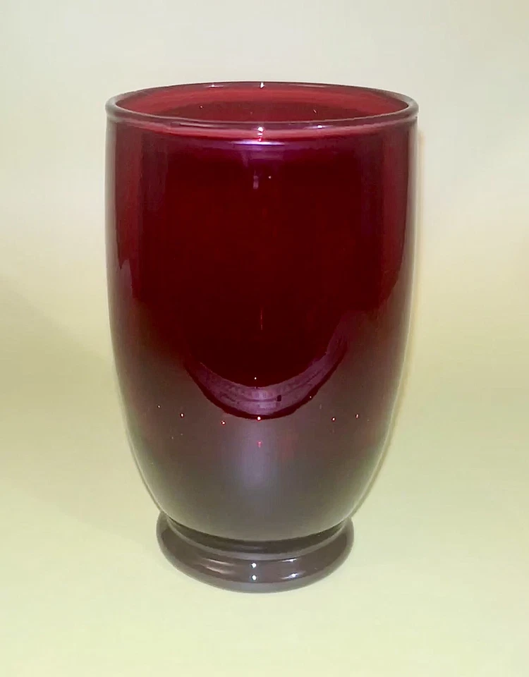 Set of 6 Anchor Hocking Baltic Royal Ruby Footed Water Glasses - Image 4 of 4