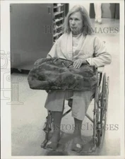 1985 Press Photo Actress Geraldine Fitzgerald on "Trapper John, M.D."