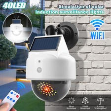 Solar Dummy Security Camera Fake 40 LED Wall Light Motion Sensor Flood Lamp