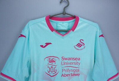 Joma Swansea City AFC 2020/21 Away Fußball Trikot Blau Grün Herren Größe S-M