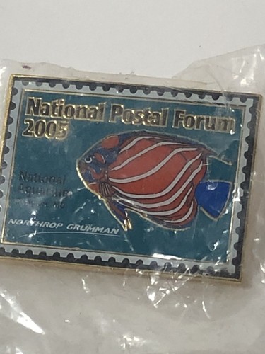 2005 NATIONAL POSTAL FORUM STAMP AQUARIUM NORTHROP GRUMMAN PIN