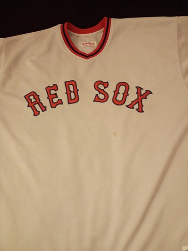 Maglia Red Sox #3 Babe Ruth 1918 Mitchell & Ness Cooperstown taglia 54 usata - Foto 12 di 16