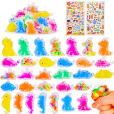 48 Pcs Mochi Squishy Toys with Water Beads for Kids Party Favors, Mini Stress...