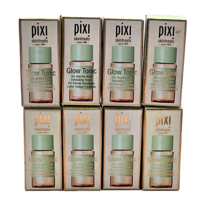 X8 - PIXI Skintreats Glow Tonic Exfoliating Toner 5% Glycolic Acid 1.35oz 