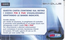 @ TIM  GSM @  SIM  PLUS -  DA COLLEZIONE - PERFETTA -