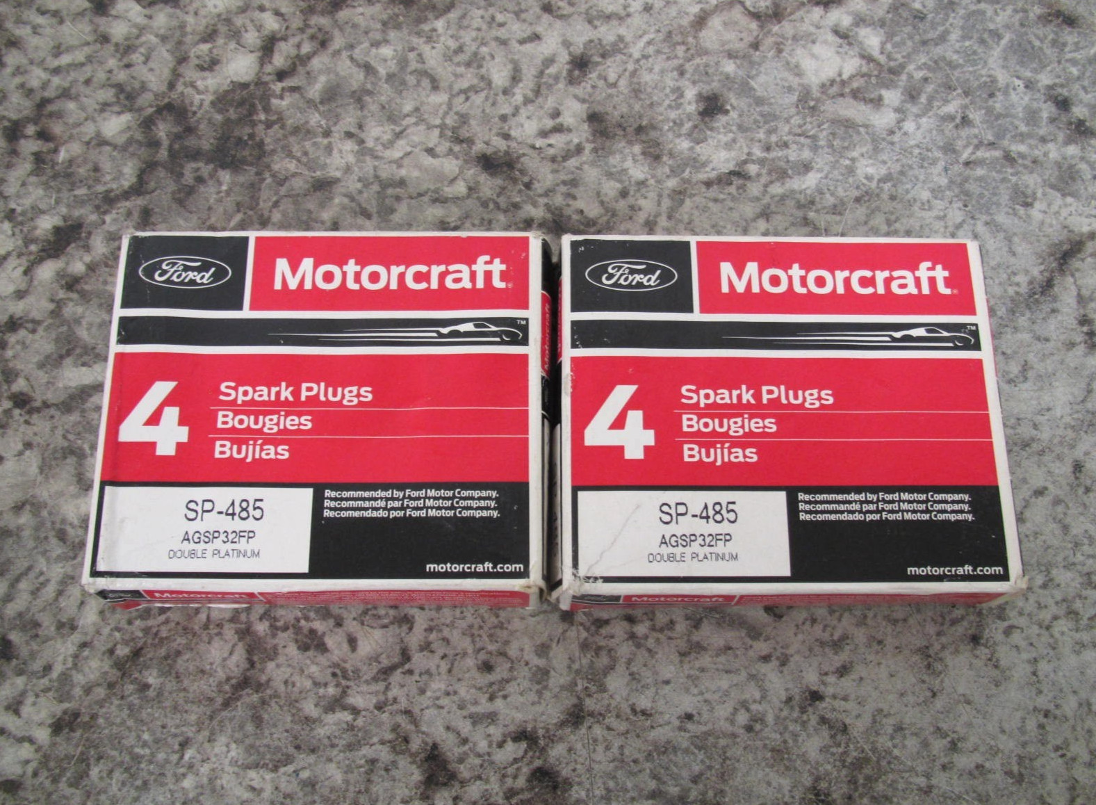 8 x New Ford / Motorcraft SP-485 / AGSP32FP Double Platinum Spark Plugs