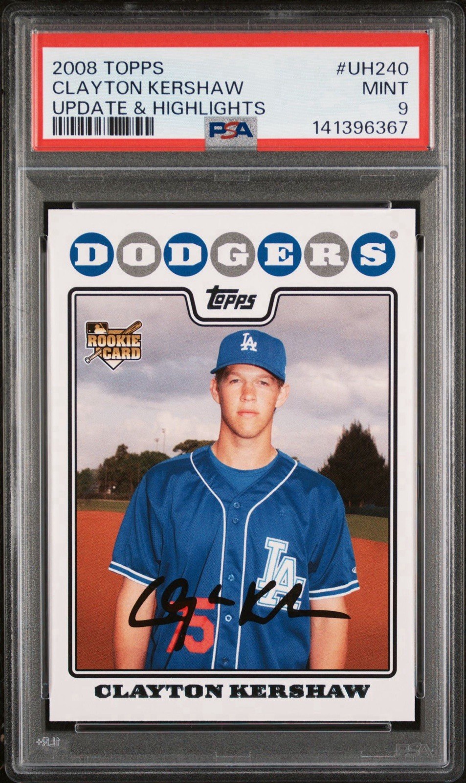 2008 Topps Update & Highlights Clayton Kershaw Rookie #UH240 PSA 9