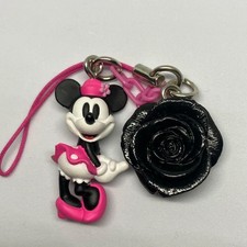 Disney Minnie Strap Gacha Pink Black Rose Black Rose