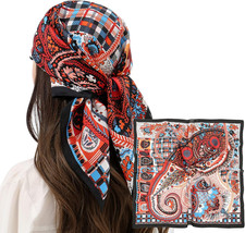 RIIQIICHY Women Head Hair Scarf Like Satin Silk Scarf Sleeping Hair Wrapping Nig