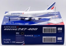 SQ Wings L2071 Air France Boeing 747-400 F-GITD Diecast 1/200 Jet Model Airplane