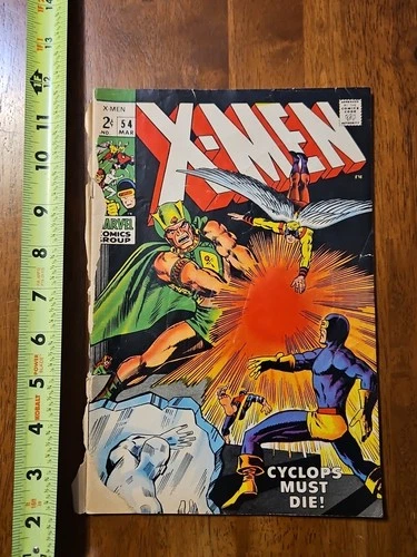 VINTAGE MARVEL COMIC BOOK X MEN #54 1969