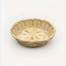 Handmade Round Natural Mexican Carrizo Basket Tortillero De Carrizo
