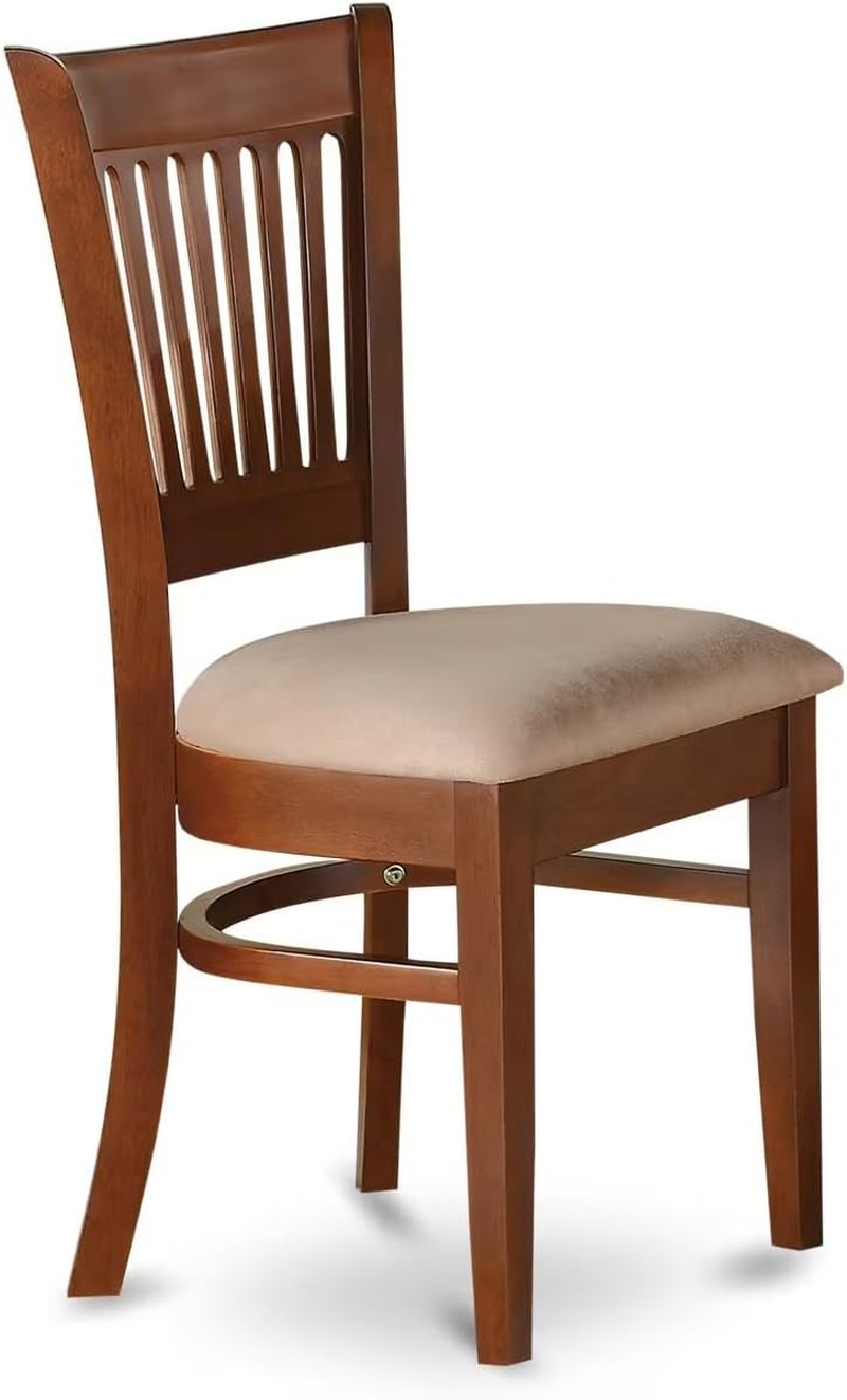 Espresso Linen Upholstered Dining Chairs - Set of 2, Vancouver Collection