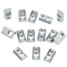 20 Packs T-Nuts 1/4-20 1/4-20 Steel Roll in T-Nuts with Ball Spring Threaded ...