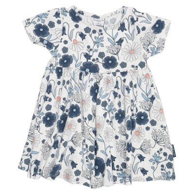 Polarn O. Pyret, Kleid, Größe: 86, Blau/Weiß/Mehrfarbig, Blumen, Mädchen #Eur