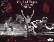 HALL OF FAME BOXER LUPE PINTOR SIGNED AUTOGRAPH PHOTO PIC 8x10 ACOA WBC CHAMP