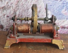 Antique 1908 Hawekotte And Klausmann Castiron Electromagnetic Steam Engine