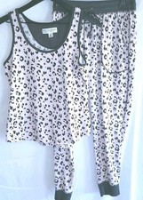 Live Lounge Love Karen Neuburger Womens Small Sleeveless Fleece Pajama Set