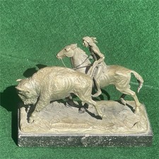 Philip Kraczkowski Buffalo Hunt Western Americana Statue