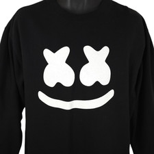 Sudadera Marshmello Para Hombre Talla Grande Negra DJ Productor de Discos