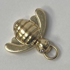 Vintage BOCK Solid 14K Yellow Gold Diamond Bee Pendant 3.7 Grams — photo 7