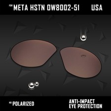 Earth Brown Polarized Replacement Lenses for Oakley Meta HSTN OW8002-51mm