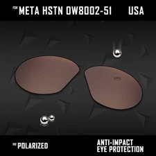 Earth Brown Polarized Replacement Lenses for Oakley Meta HSTN OW8002-51mm