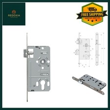 Universal Door Mortise Lock Set, Secure Passage, 55mm Bolt, Silver Finish