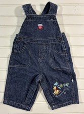 Vintage Disney Baby Store Winnie the Pooh Denim Embroidered Overalls 3-6 Months