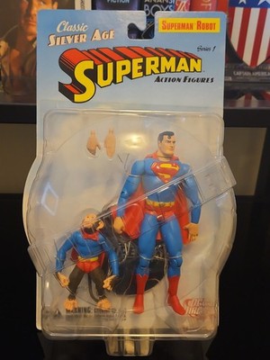DC DIRECT CLASSIC SILVER AGE SUPERMAN ROBOT & BEPPO SERIES 1 6'' FIGURE SEALED
